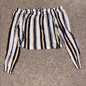 bershka long sleeve strapless shirt size medium